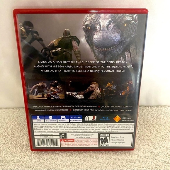 God of War PlayStation Hits Standard Edition PS4 (Grandson Only Used Once) - Picture 3 of 4
